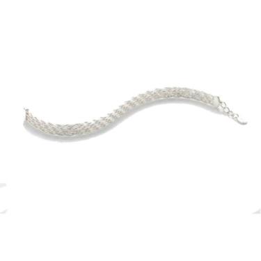 Imagem de Pulseira Feminina Prata 925 18 Cm 8 Fios - Lojas La&Ny, 18 cm, prata