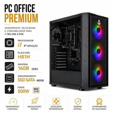 Imagem de Cpu Pc Gamer Intel Barato Core I7 3.4ghz 16gb Ssd 480gb 500w - Option 