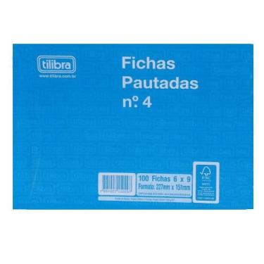 Imagem de Fichas Pautadas N.4 6"x9" com 100 Unidades TILIBRA