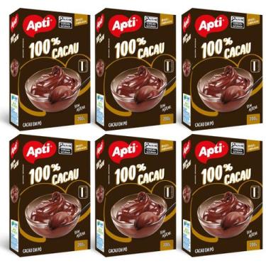 Imagem de Cacau em Pó Chocolate 100% Puro Sem Açúcar, Sem Glúten Kit 6 Caixas - 