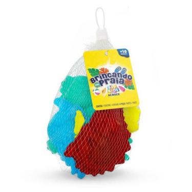 Imagem de Kit Brincando Na Praia Forminhas Dinossauros 4 Peças - Acrilex