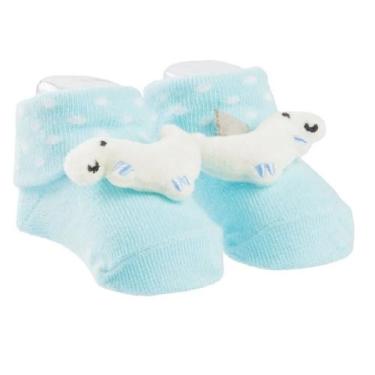 Imagem de Meia Masculina Bichinho PIMPOLHO Cor:Azul/DragãoTamanho:00-15, Azul, D
