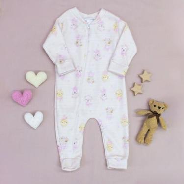 Imagem de Macacão Bebê Soft com Zíper Frontal Térmico Quentinho e Aconchegante F