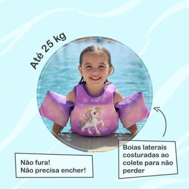 Imagem de Boia Colete SalvaVidas Infantil Flutuador Não Fura Até 25kg Kids Segur
