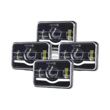 Imagem de Farol LED H4 4x6 Polegadas 12V 24V Luz De Trabalho DRL Para Carro, Jee