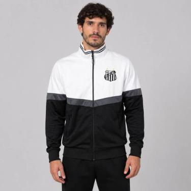Imagem de Jaqueta Santos Esportiva Branca e Preta - Surf Center, P