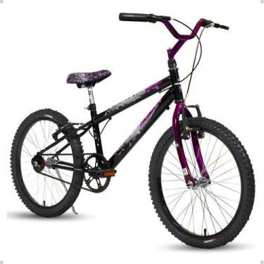 Imagem de Bicicleta Infantil Feminina Aro 20 Wandinha Preta Menina Alumínio Husk