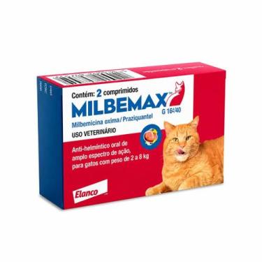 Imagem de Milbemax Gatos 2 a 8kg Elanco Vermífugo 2 Comprimidos Amplo Espectro C