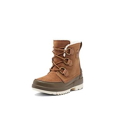 Imagem de SOREL Bota feminina Tivoli IV — Botas de inverno impermeáveis, Castanho veludo, verde oliva, 6.5