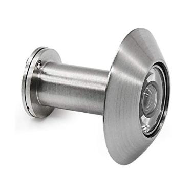 Imagem de Earl Diamond – Viseira antifurto para porta de latão sólido de 220 graus com cobertura de privacidade rotativa resistente para portas de 3,8 a 6,3 cm para home office hotel (níquel acetinado), Satin Nickel