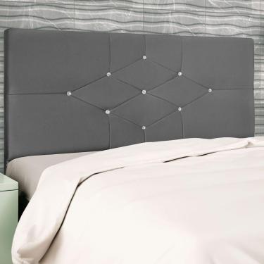 Imagem de Cabeceira Casal Queen Jbe Camboriú Bege 164cm Box 158 Cinza