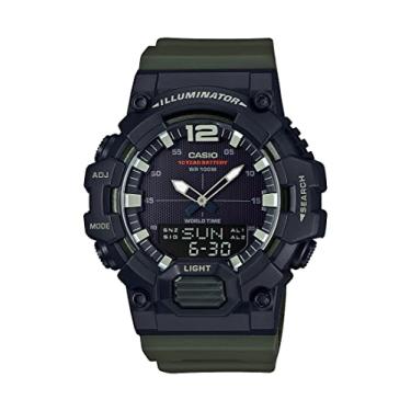 Imagem de Casio Relógio De Quartzo Clássico Masculino Com Cinta De Resina, Verde, 20.88 (Modelo: Hdc-700-3Avcf) Preto Verde