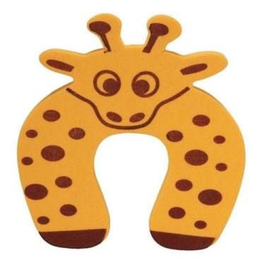Imagem de Protetor De Porta Infantil Bebê Trava Dedos Girafa Amarela - Clink
