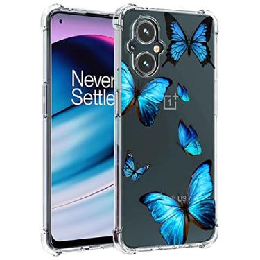 Imagem de Zoeirc Capa para OnePlus Nord N20 5G, capa transparente OnePlus N20 para meninas e mulheres, capa protetora transparente à prova de choque TPU macio para OnePlus Nord N20 5G 2022 (borboleta)