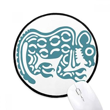 Imagem de DIYthinker Totems do México Animal Mexicano Civilização Antiga Mouse Pad Desktop Escritório Tapete Redondo para Computador