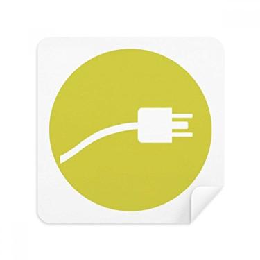 Imagem de Cabo de carregamento de cabo amarelo padrão óculos pano limpador de tela tecido camurça pacote com 2