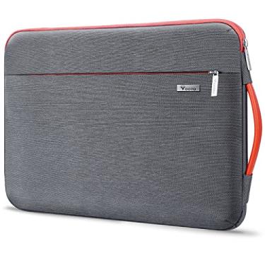 Imagem de Capa para laptop Voova 13 13,3 polegadas com alça, bolsa protetora de 360° para carregar computador compatível com MacBook Air/MacBook Pro/13,5 polegadas Surface Book 3 2, capa para Chromebook com bolso organizador, cinza