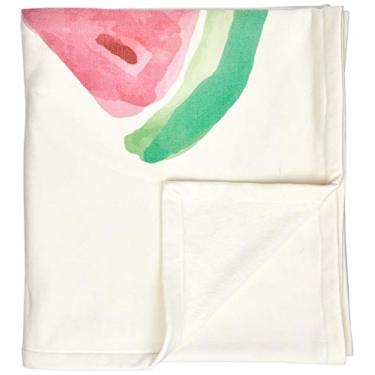 Imagem de Coisas de Nine Cobertor Fruta Melancia Branco Amarelado Com Estampa Colorida Único