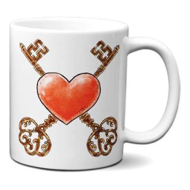 Imagem de Caneca Presente Namorados Chaves Coração Casal Personalizado