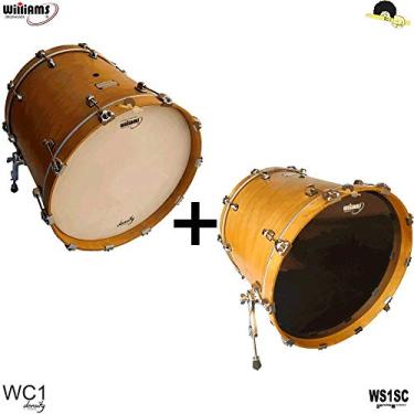 Imagem de Kit de Peles Williams - WC1(Batedeira) monofilme Coated 22″ + Pele(Resposta) WB1SC 22"