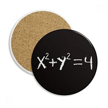 Imagem de Caneca Matemática Kowledge Equação de Círculo Coaster Cup Caneca de Proteção de Mesa Pedra Absorvente