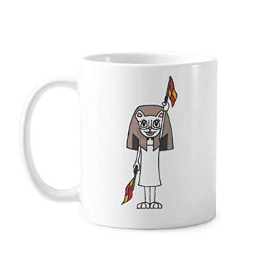 Imagem de Caneca de cerâmica com a bandeira do árbitro de gato e mamãe de árbitro da Offside