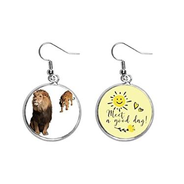 Imagem de Brinco Feline Tigers Attack Feroz Orelha Flor Sol Joia Moda Moda