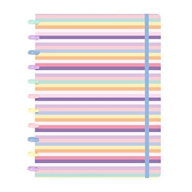 Imagem de Caderno Disco ISCOOL Inteligente G Listrinhas Rosa E Roxo