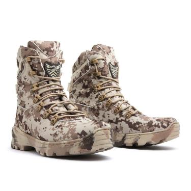 Imagem de Bota Coturno Militar Adventure Couro Desert Camuflada Acero-Masculino