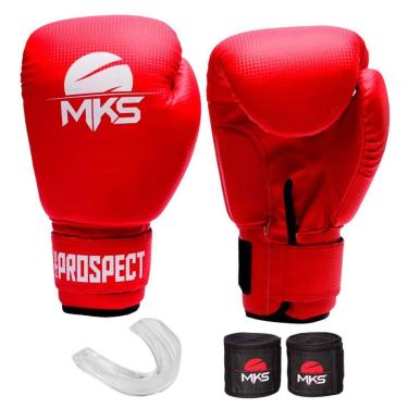Imagem de Kit Luva De Boxe Muay-Thay + Bandagem + Bocal MKS-Unissex