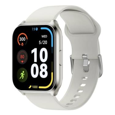 Imagem de MPOWER Smartwatch Watch LS02 Pro Bluetooth 5.3 Compatível Android Ios Tela 1,85 Polegadas Prata Notificações Inteligentes Rastreamento Fitness Homens Mulheres 100 Modos Relógio Esportivo