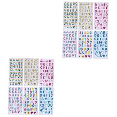 Imagem de NUOBESTY 12 Folhas Adesivos 3D adesivos abc decalque adesivo encorajador decoração dourada quebra-cabeças quebra-cabeça alfabeto adesivos decalques do alfabeto Desenho animado decorar Colar