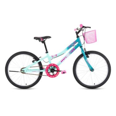 Imagem de Bicicleta com cestinha e apoio lateral Verde Esmeralda aro 20 infantil Houston