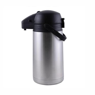 Imagem de Garrafa Térmica De Pressão Alça Aço Inox Café Chá 1,3Litros