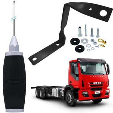 Imagem de Antena Móvel PX Maria Mole Inox 2,70 metros Suporte Dianteiro Iveco Te