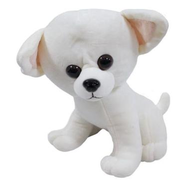 Imagem de Cachorro Chihuahua Branco 22cm - Pelúcia - Foffy