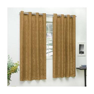 Imagem de Cortina Jacquard Jacar Semi Blackout Varão 4m para Sala Quarto Escritó