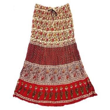 Imagem de Saia Indiana Maia Longa Estampada P M G e GG Várias Cores - Neha, Pret