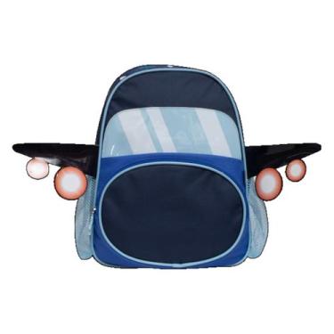 Imagem de Mochila Escolar Infantil Yins Avião 14pol. Menino - Ref YS42278, UNICO