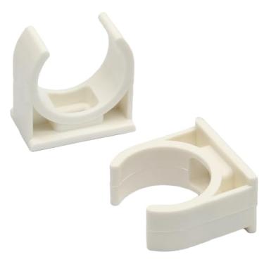 Imagem de Hordion 100 peças de grampos de tubulação de água de PVC em forma de U para tubos de água de 3/4 (20 mm) Bandejas de TV Tubulação Suporte de mangueira Tubo Pex