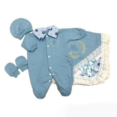 Imagem de Saida maternidade para bebe menino azul bebe - KEG