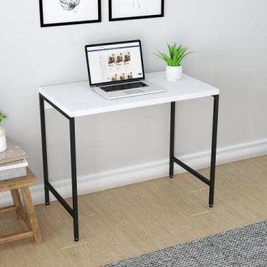 Imagem de Escrivaninha Dynamica Industrial 90 cm - Branco/Preto - Yescasa, Branc