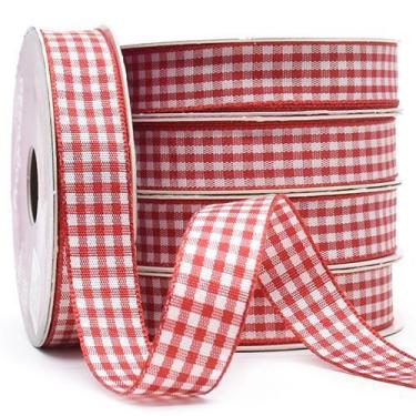 Imagem de Fita Xadrez XT003 15mm com 10 Metros - Fitas Progresso, 209 VERMELHO