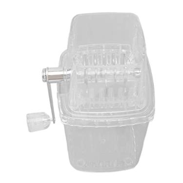 Imagem de Triturador de Gelo Manual Pequeno Barbeador Portátil Máquina de Cone de Neve Operada Manualmente para Casa (Transparente)