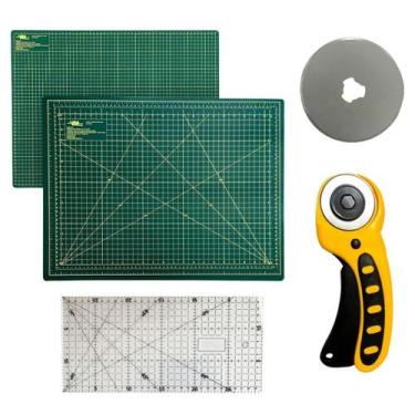 Imagem de Kit Base Placa Para Mesa Tabua de Corte Artesanato A3 45x30 Régua de A