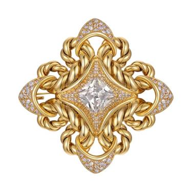 Imagem de SHE'S FREE STYLE JUST FOR YOU [Sonho de Versailles] Broches e broches de flores de coroa vintage para mulheres, broches de pérolas, alfinetes de segurança de processo de revestimento de metal,