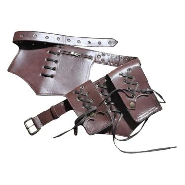 Imagem de YIJU Bolsa de cintura bolsa esportiva saco de cinto de bolsa de bolso bolsa para acessórios de figurinos Roleplaying masculino homens cavaleiros piratas