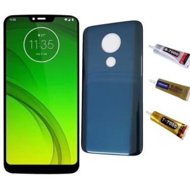 Imagem de Tela Display Lcd Touch Para Moto G7 Power + Tampa + Cola 110ml