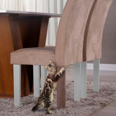 Imagem de Arranhador Gato Pé Cadeira Mesa Kit 4 Bege Envio Rápido - Charme do De