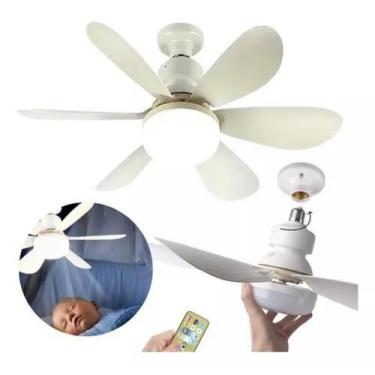 Imagem de Lâmpada Ventilador Com Led 3 tipo de luz De Teto 60w Com Controle Remo